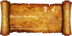 Nyika Andrea névjegykártya
